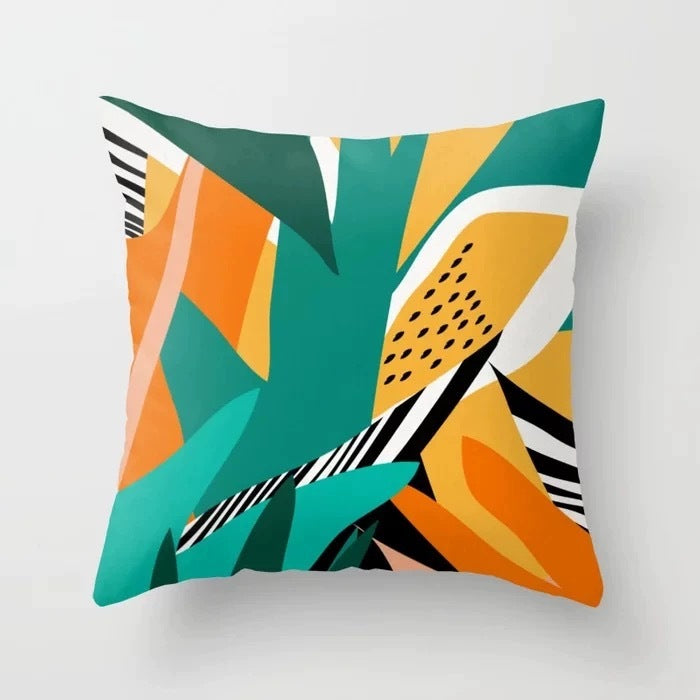 Abstract geometric pillowcase