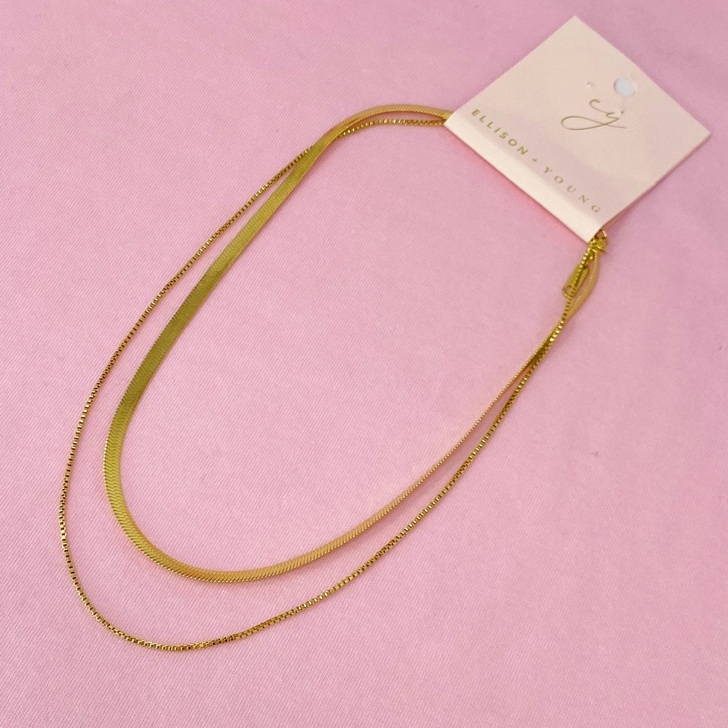 The Riviera Layered Herringbone Necklace