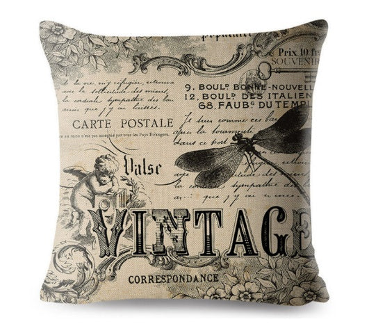 Antique Retro Look Pillow Cover