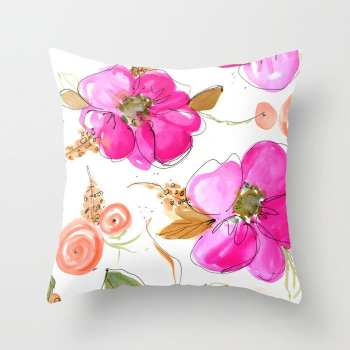 Fashion Simple Flower Pillow Cover