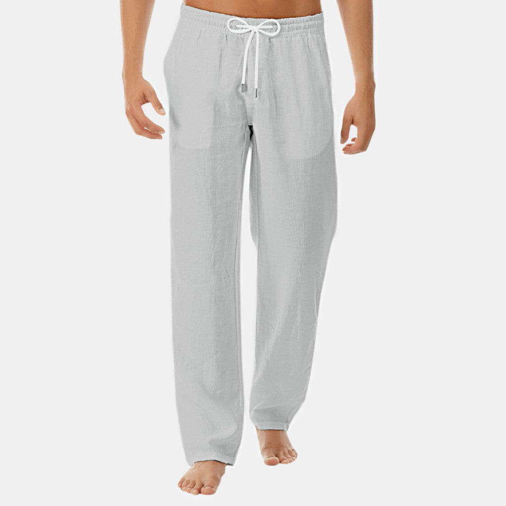 Men's Simple And Stylish Casual Cotton And Linen Trousers