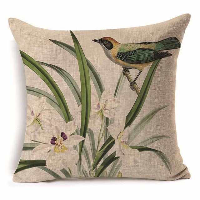 Cotton Branch with Pattern Pillow Cover