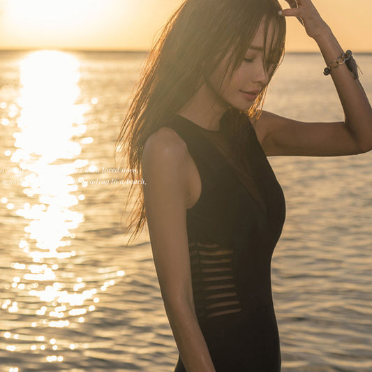 The Riviera Luxe Sculpt Mesh One-Piece
