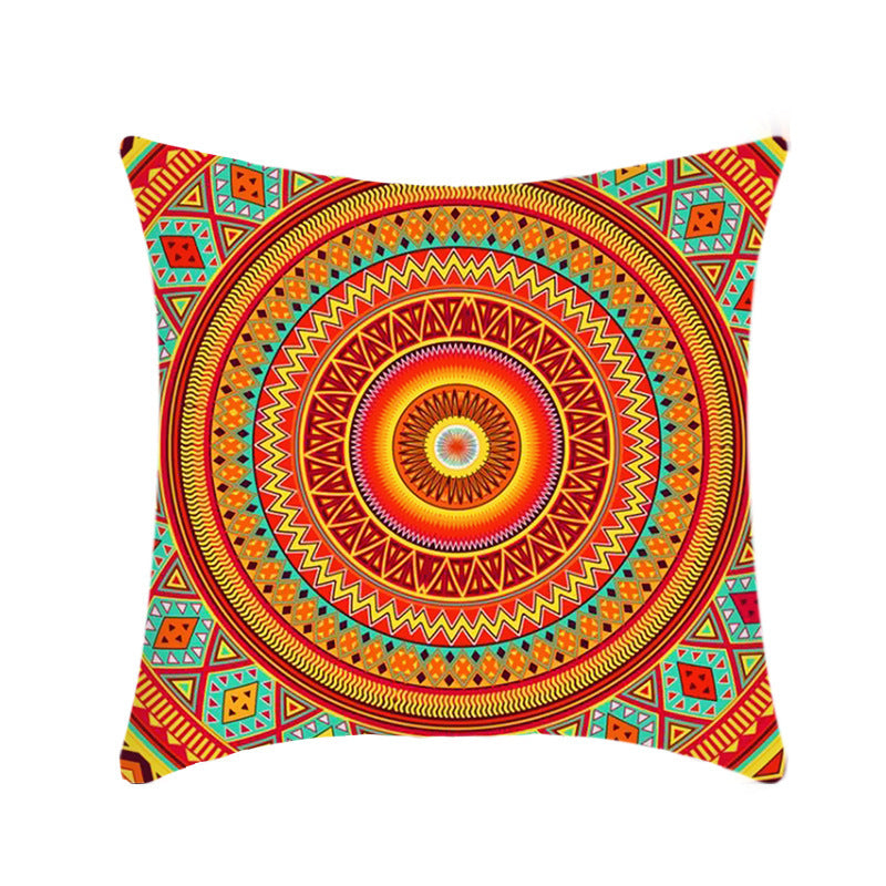 Retro Style Mandala Pillow Cover