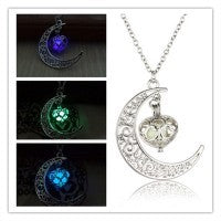The Ibiza Moonlight Glow Crescent Necklace