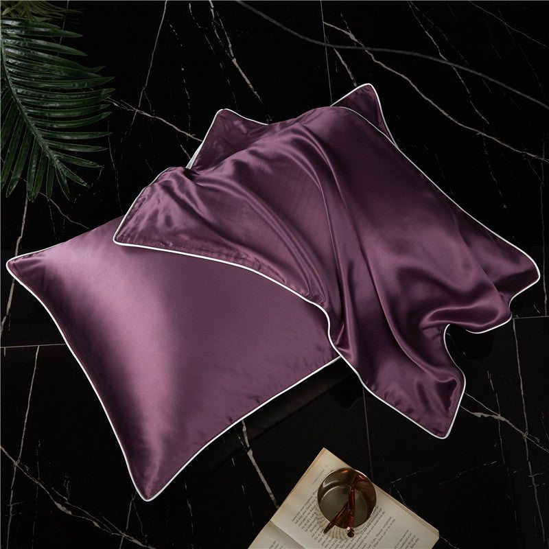 Silk Satin Pillow and Pillow Towel Cover - Single-Sided Solid Colo Silk