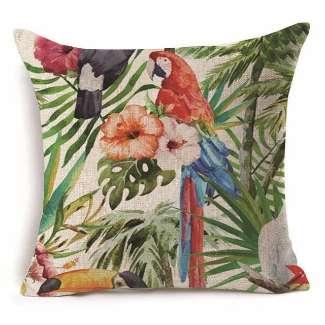 Cotton Branch with Pattern Pillow Cover