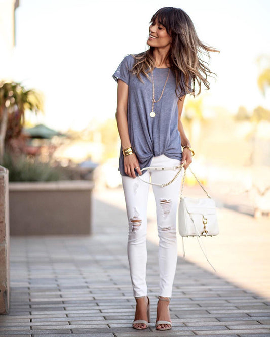 The Capri Effortless Luxe Crossover Blouse