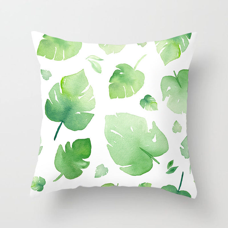 Blue And Green Printed Pillow Cover