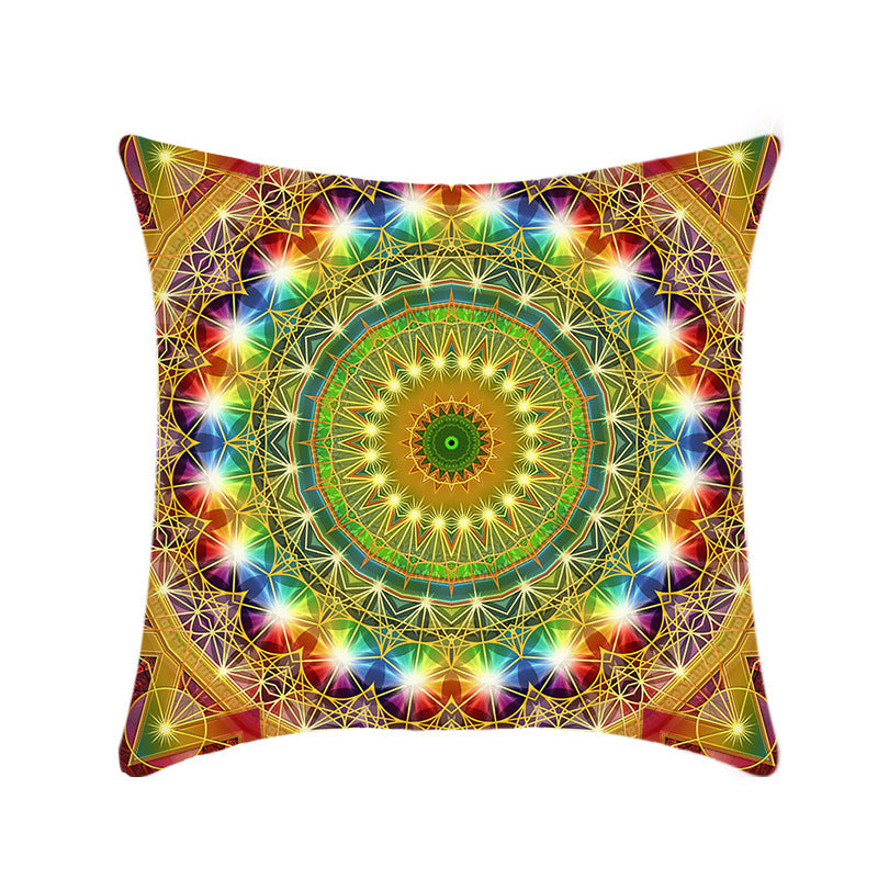 Retro Style Mandala Pillow Cover