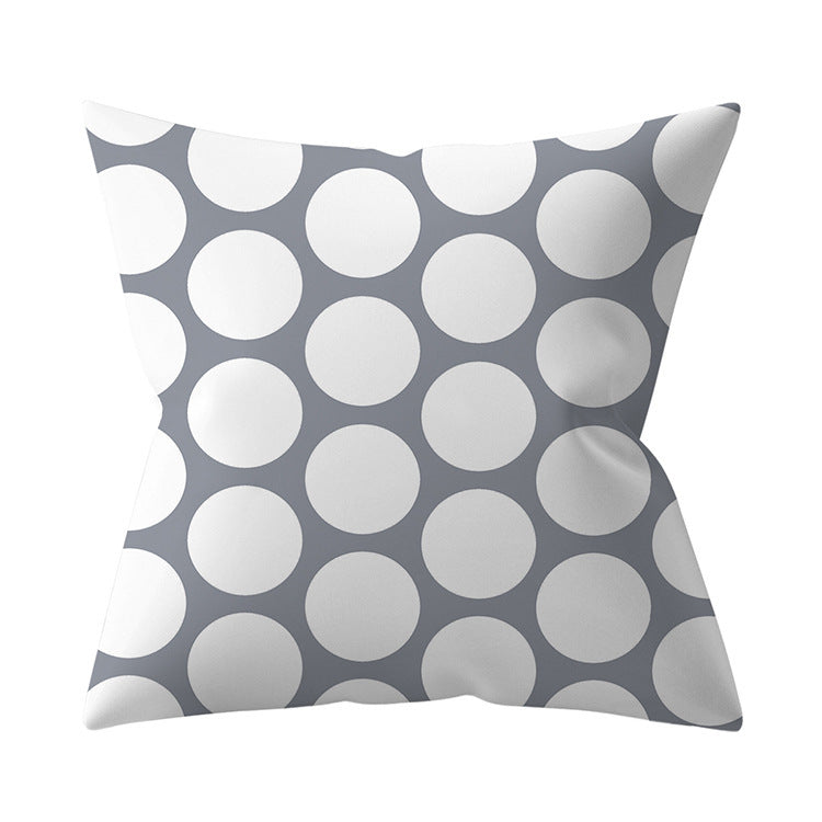 Gray Geometric Pillow Cover