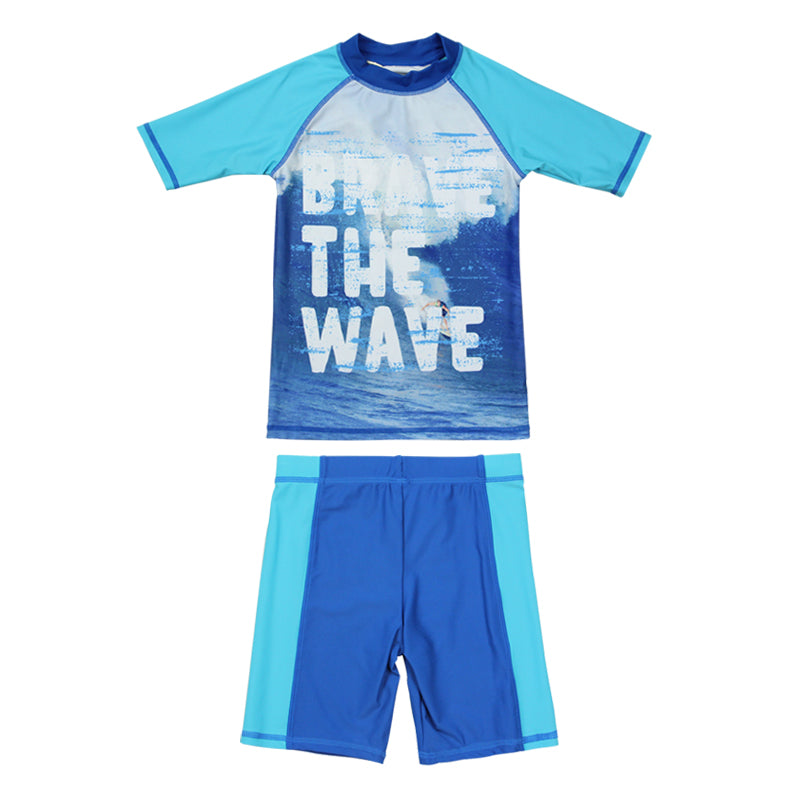 Boys Two Piece Quick-drying Sunscreen Swimsuit