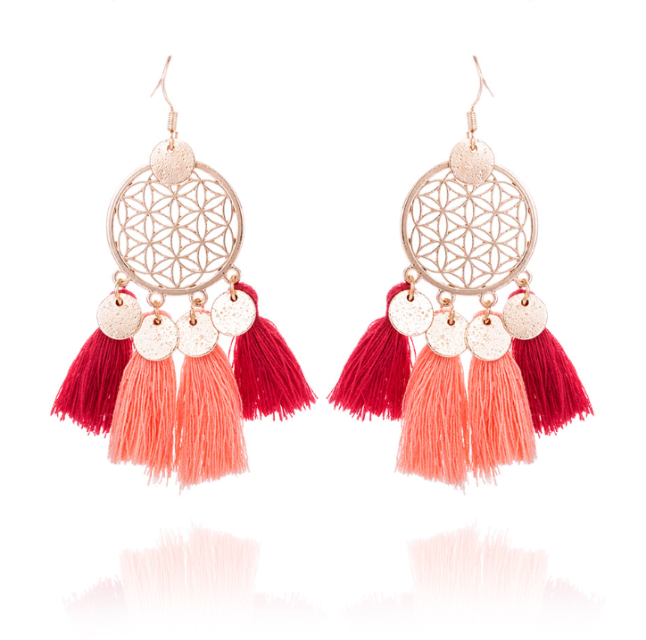 Tassel Earrings Dreamcatcher Sequin Earrings