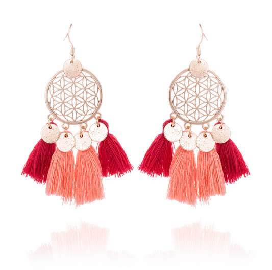 Tassel Earrings Dreamcatcher Sequin Earrings