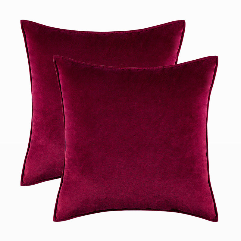 Covered velvet pillow cover