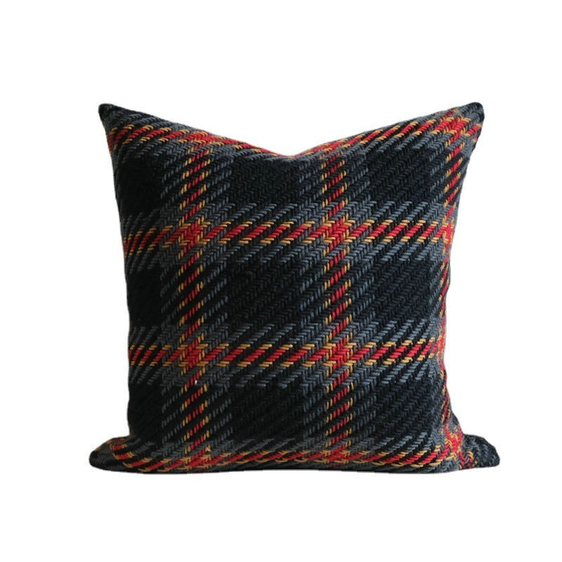 Plaid Wool Pillow Cover