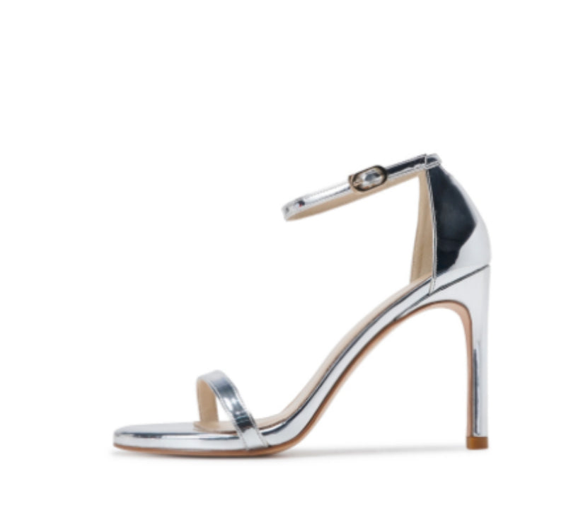 Women's Stiletto Heel Sandals With Buckle Strap