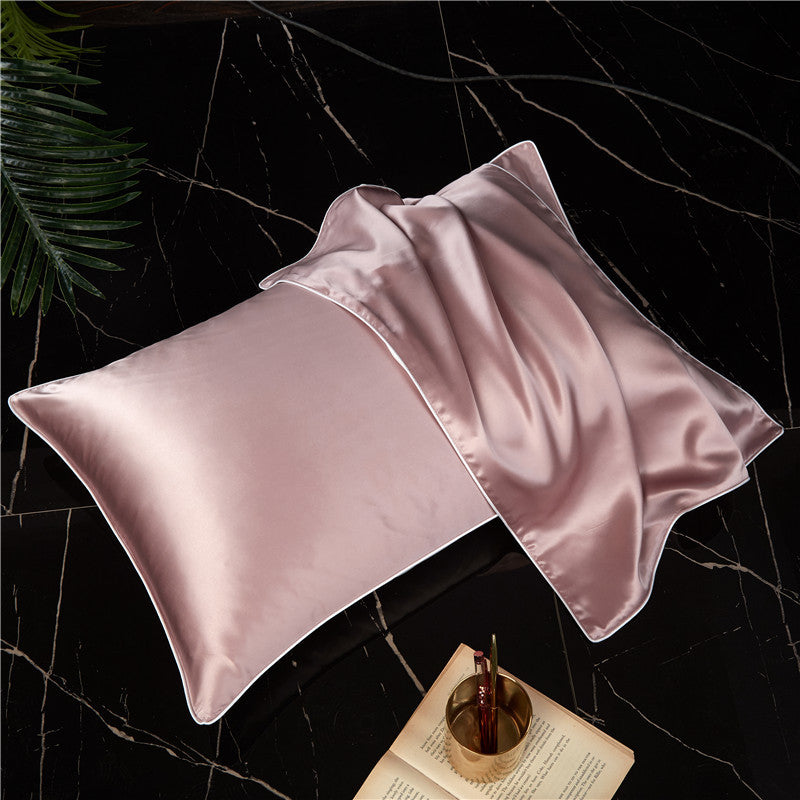 Silk Satin Pillow and Pillow Towel Cover - Single-Sided Solid Colo Silk