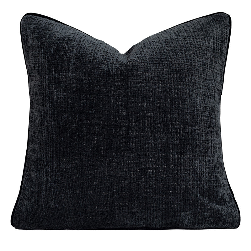 Chenille Throw Pillow Cover with Feather Velvet