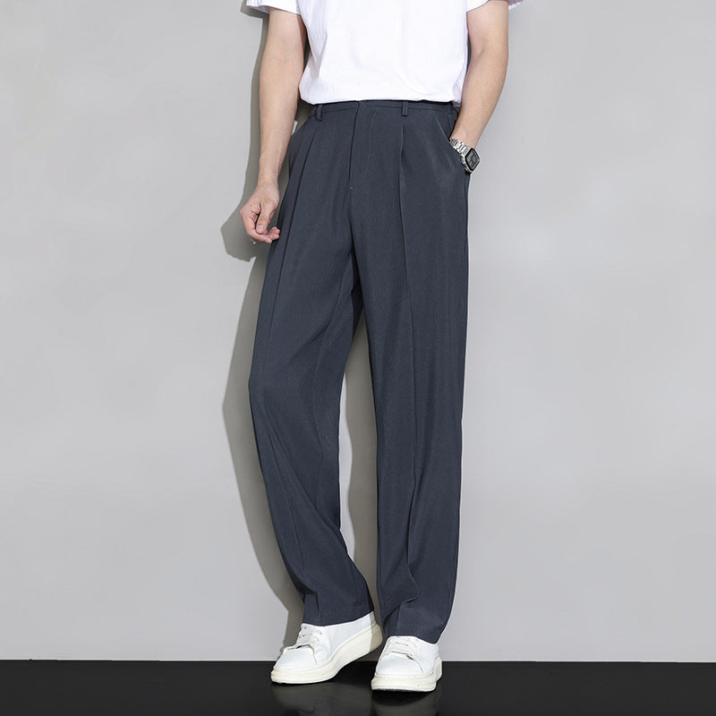 Straight Loose Casual Trousers Advanced Sense Draping Effect Suit Pants