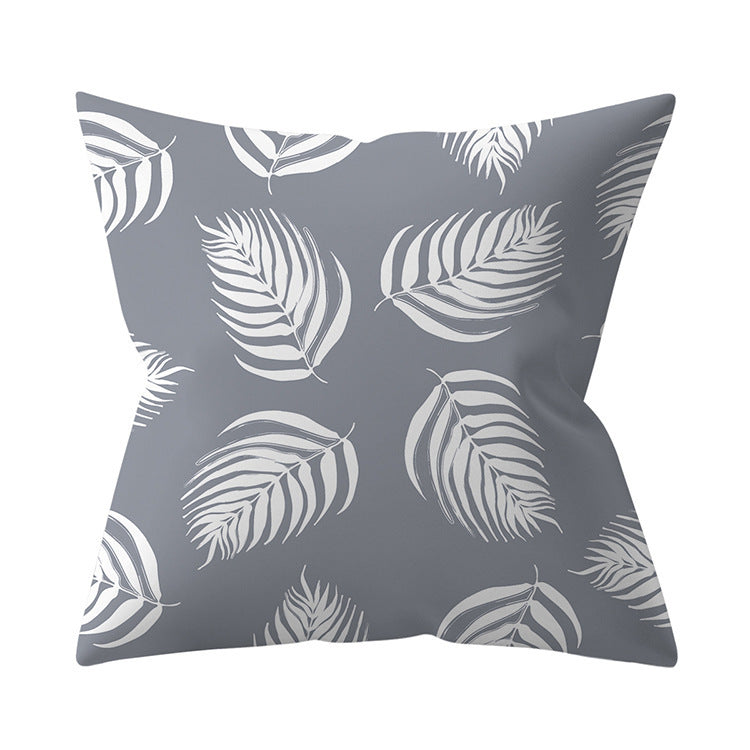 Gray Geometric Pillow Cover