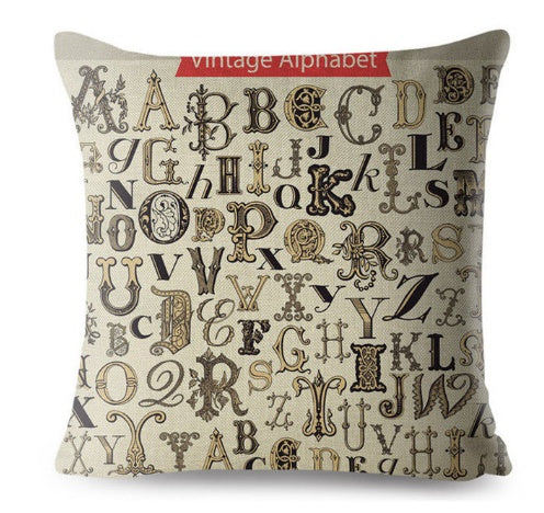 Antique Retro Look Pillow Cover