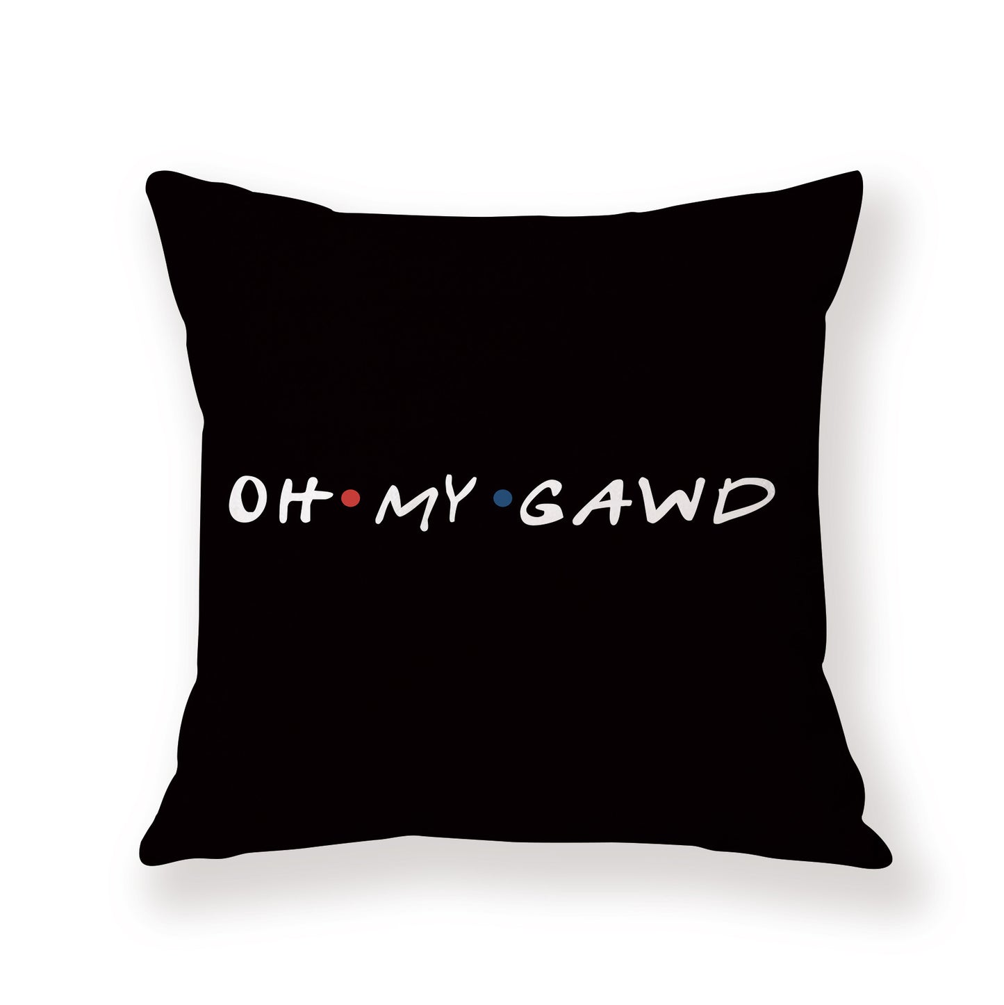 Black English Letter Pillow Cover Text