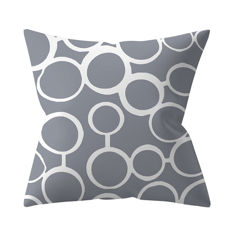 Gray Geometric Pillow Cover