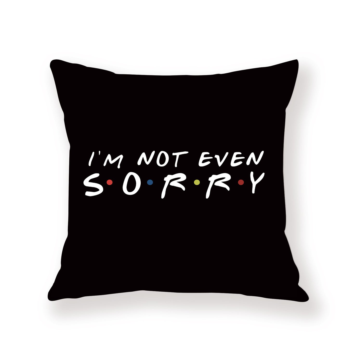 Black English Letter Pillow Cover Text