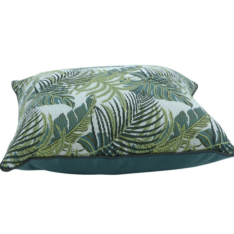 Green Soft Upholstered Fabric Pillow Cover