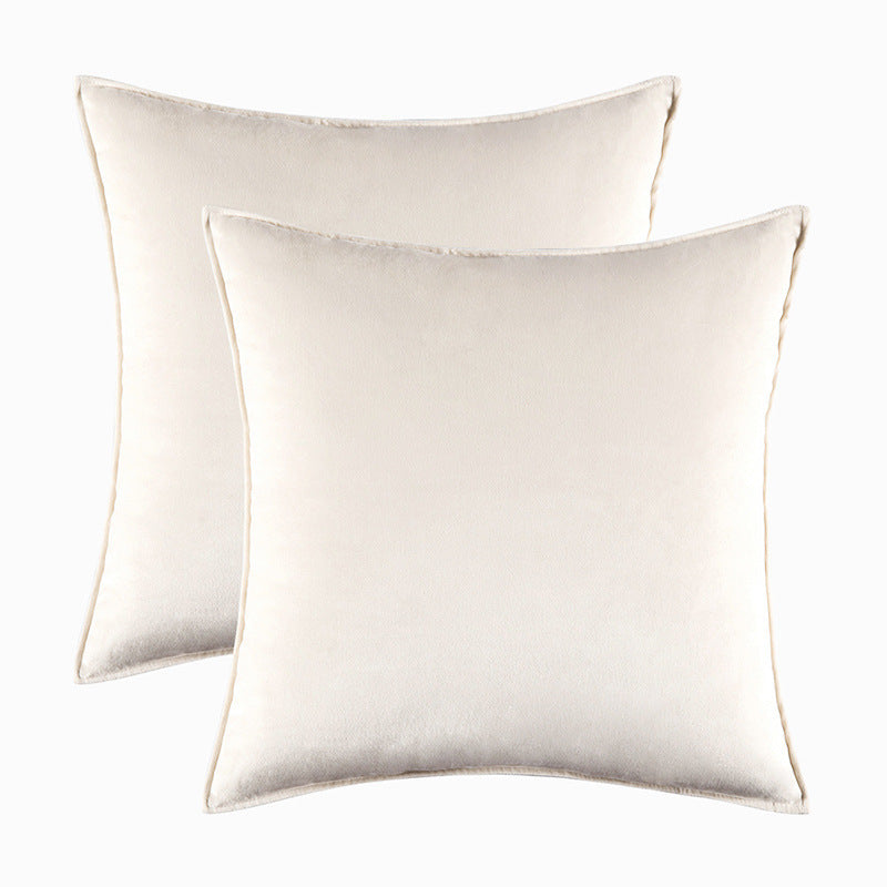 Covered velvet pillow cover