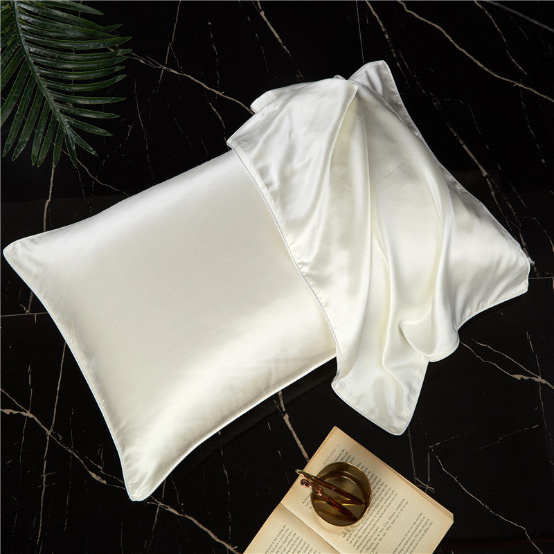 Silk Satin Pillow and Pillow Towel Cover - Single-Sided Solid Colo Silk