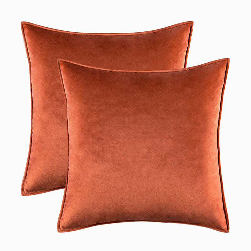 Covered velvet pillow cover