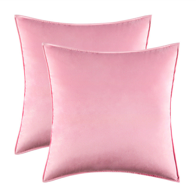 Covered velvet pillow cover