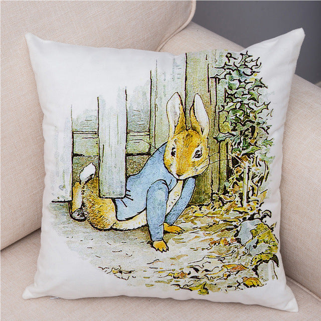 Rabbit Peach Skin Fabric Pillow Cover