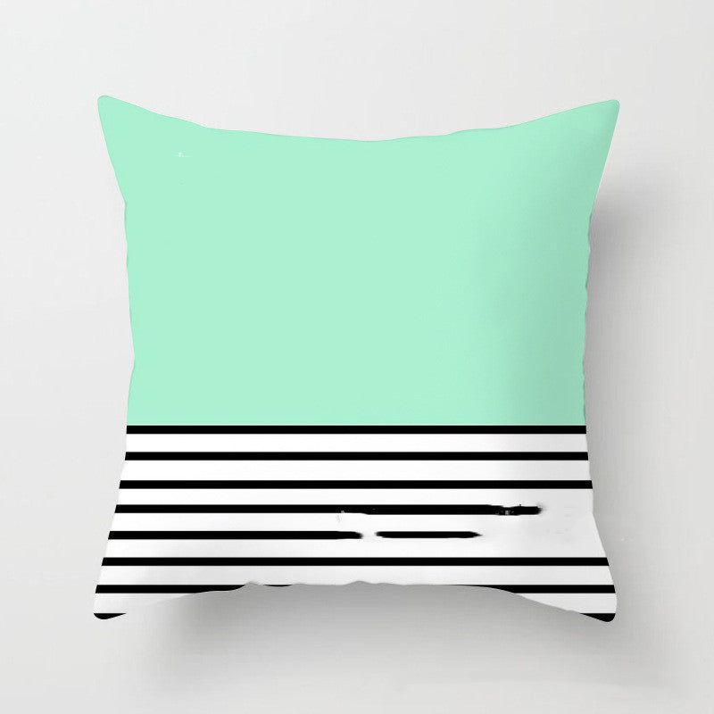 Striped Dali Geometric Pillow Cover