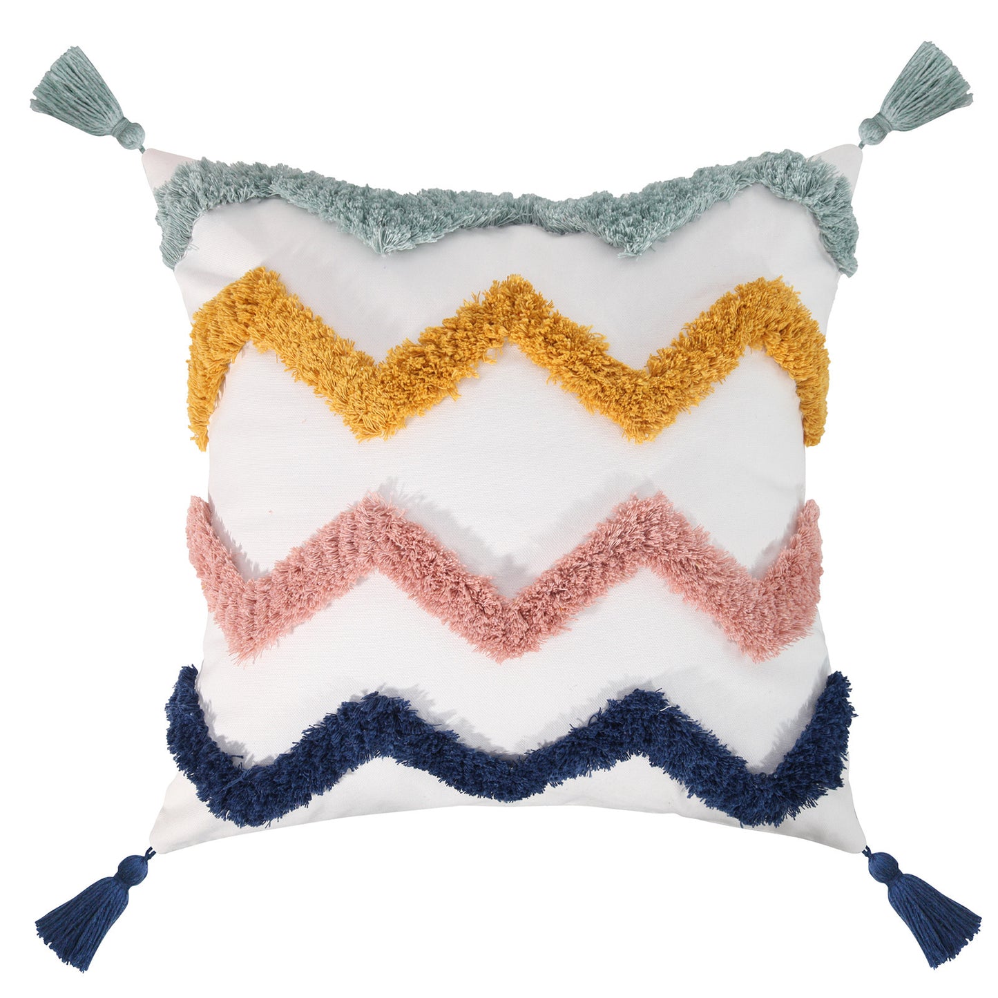 Wave Color Tassel Throw Pillow Cover