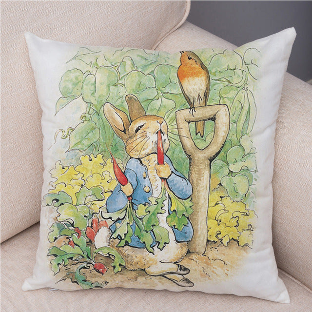 Rabbit Peach Skin Fabric Pillow Cover