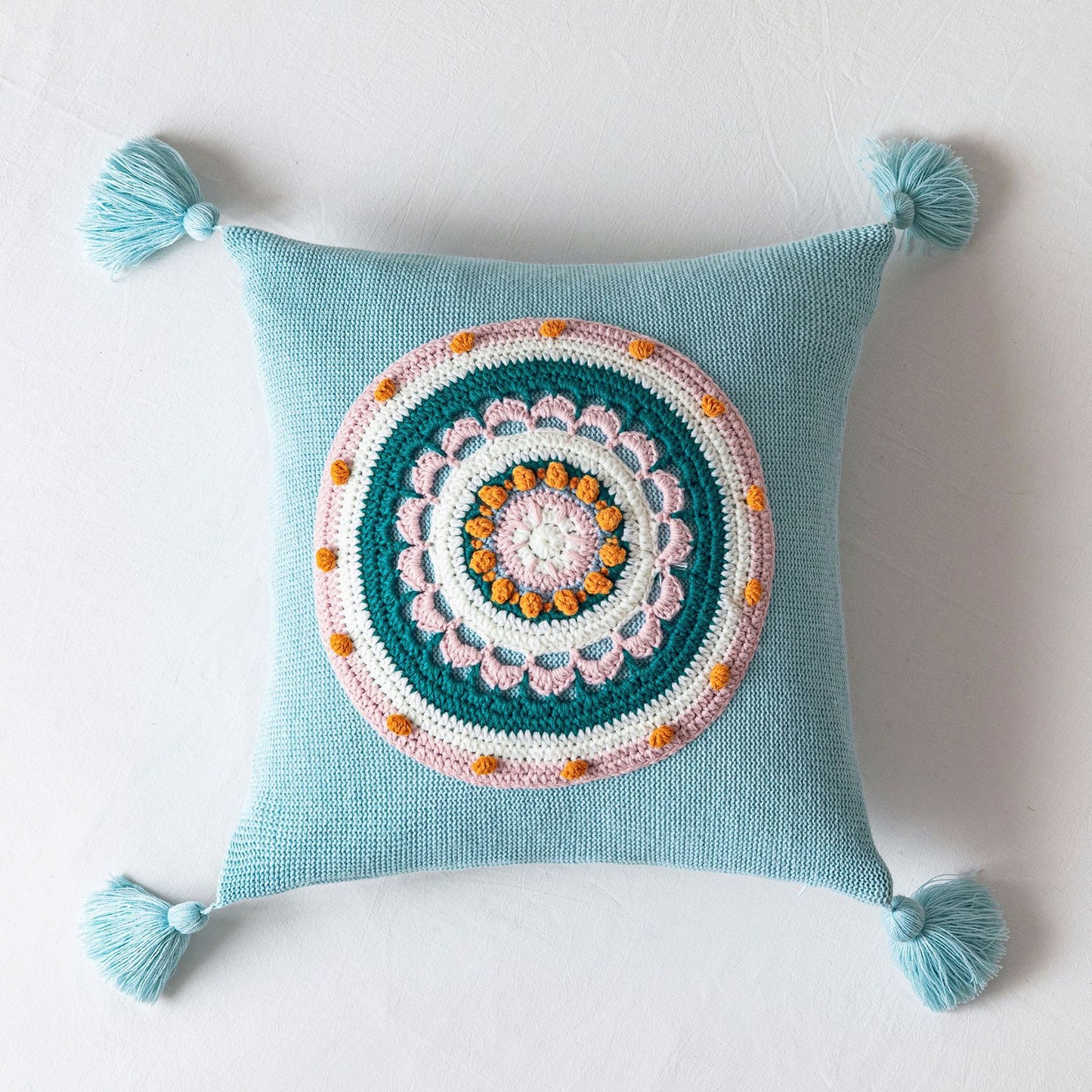 Tassel Knitted Pillow Cover