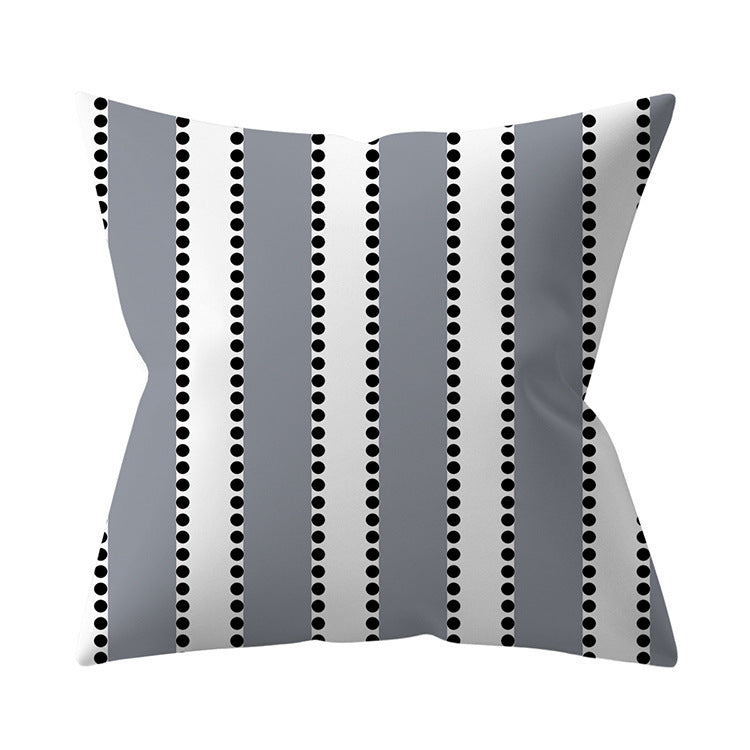 Gray Geometric Pillow Cover