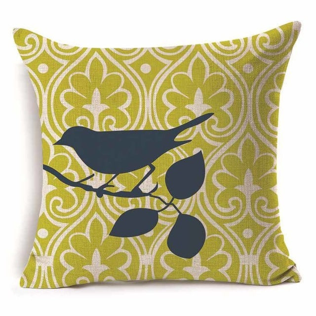 Cotton Branch with Pattern Pillow Cover