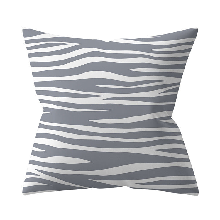 Gray Geometric Pillow Cover