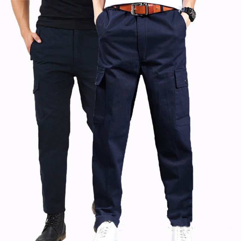 Men's Outdoor Work Clothes-pocket Straight Casual Trousers