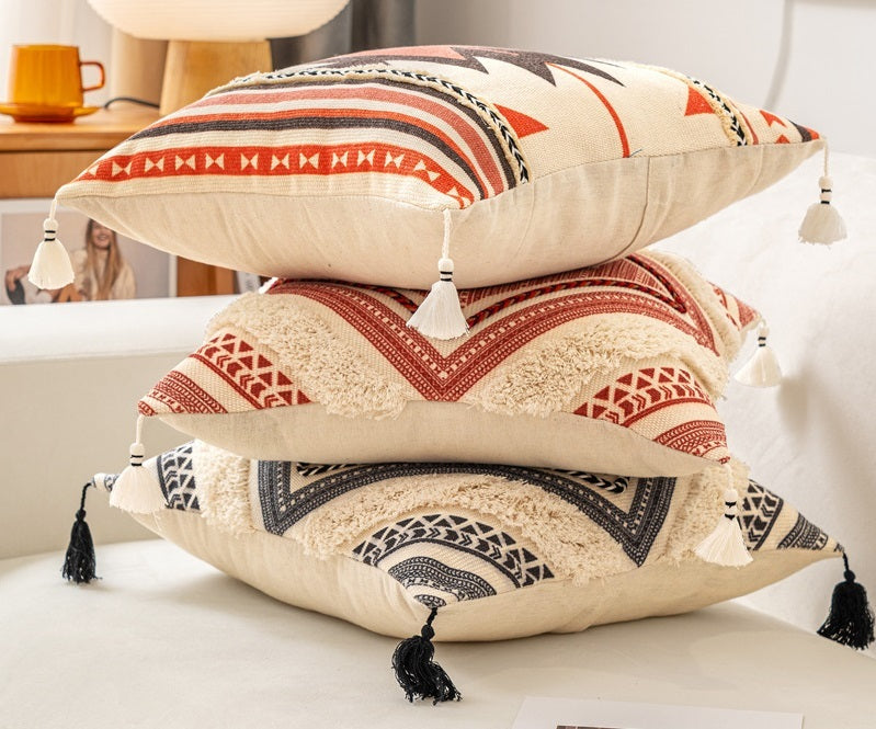 Cotton and Line Pillow Cover