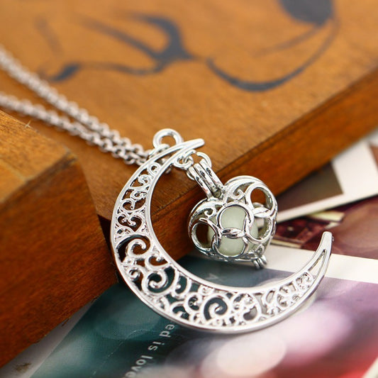 The Moonlight Glow Crescent Necklace