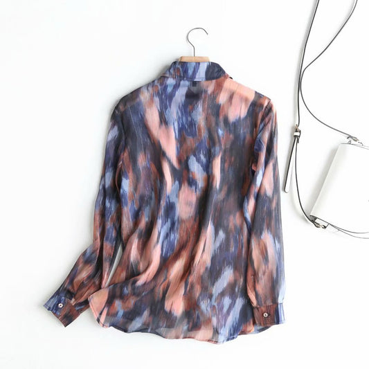 The Marbella Luxe Printed Chiffon Blouse