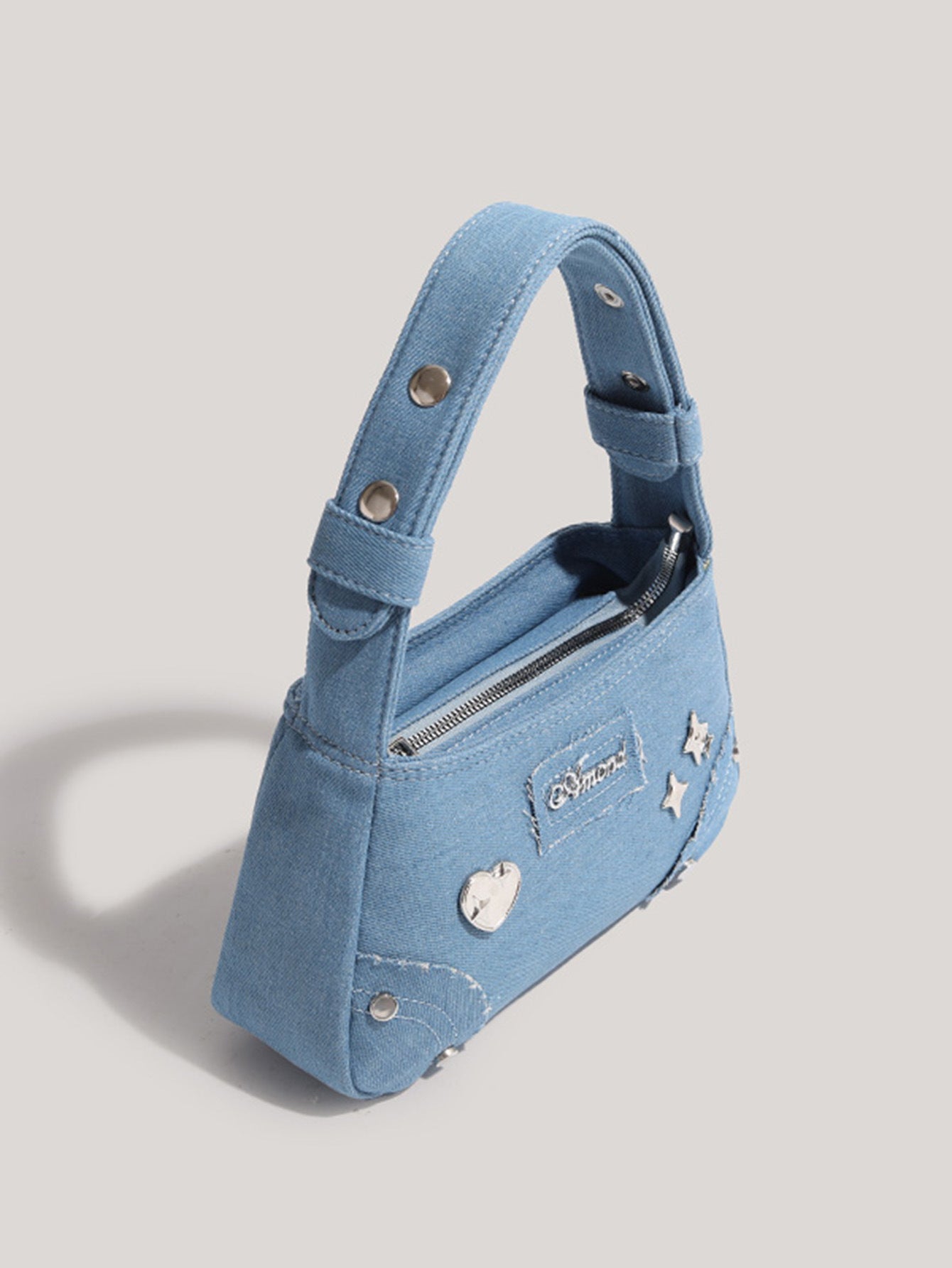 Retro Design Small Handbag Summer New Metal Denim