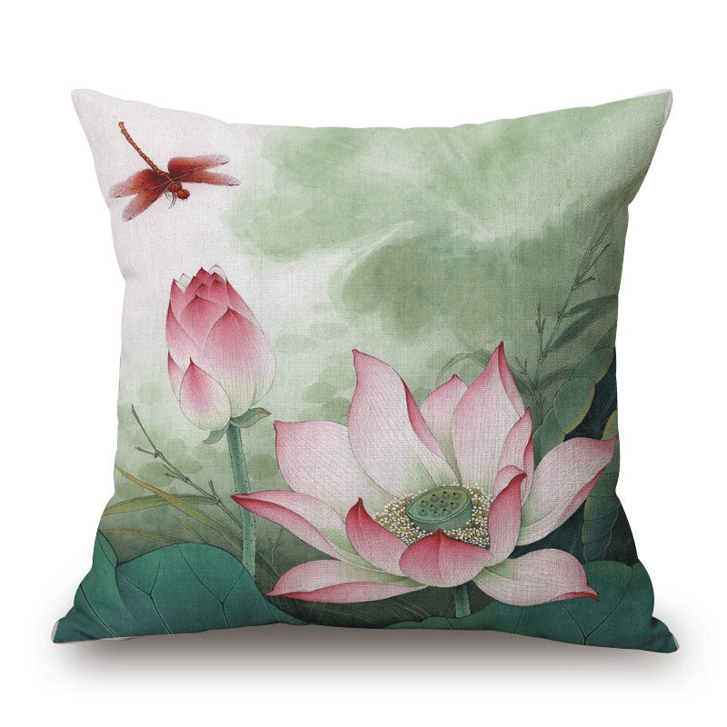 Pastoral Cotton Linen Sofa Pillow Cushion Office Waist Creative Activities Gift Cover