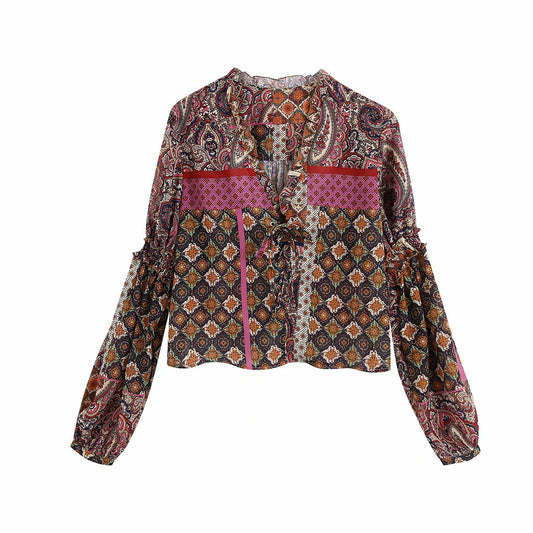 The Marbella Luxe Boho Statement Blouse