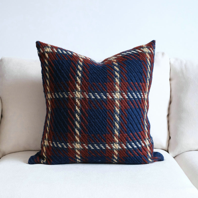 Plaid Wool Pillow Cover